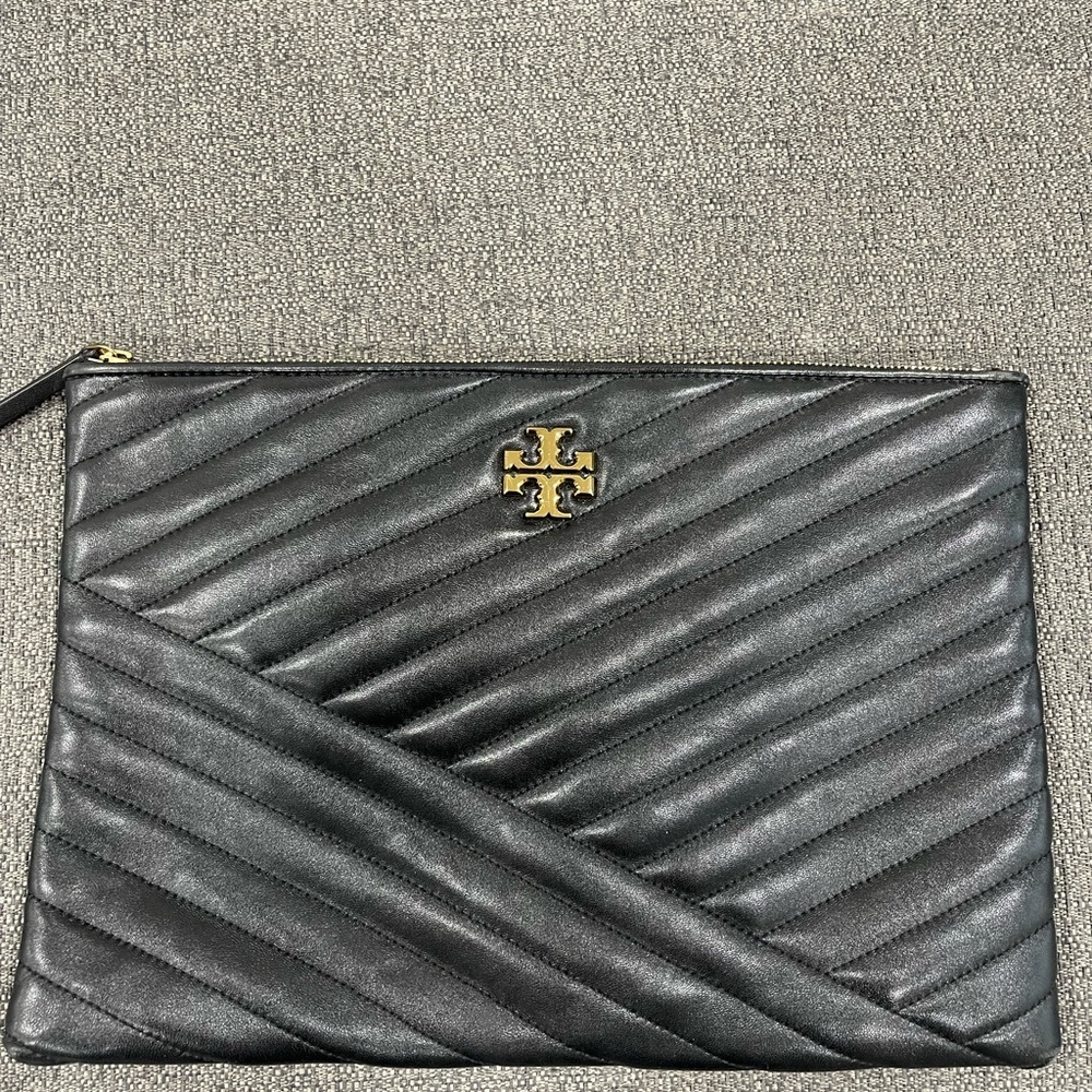 Tory Burch Black Quilted Clutch